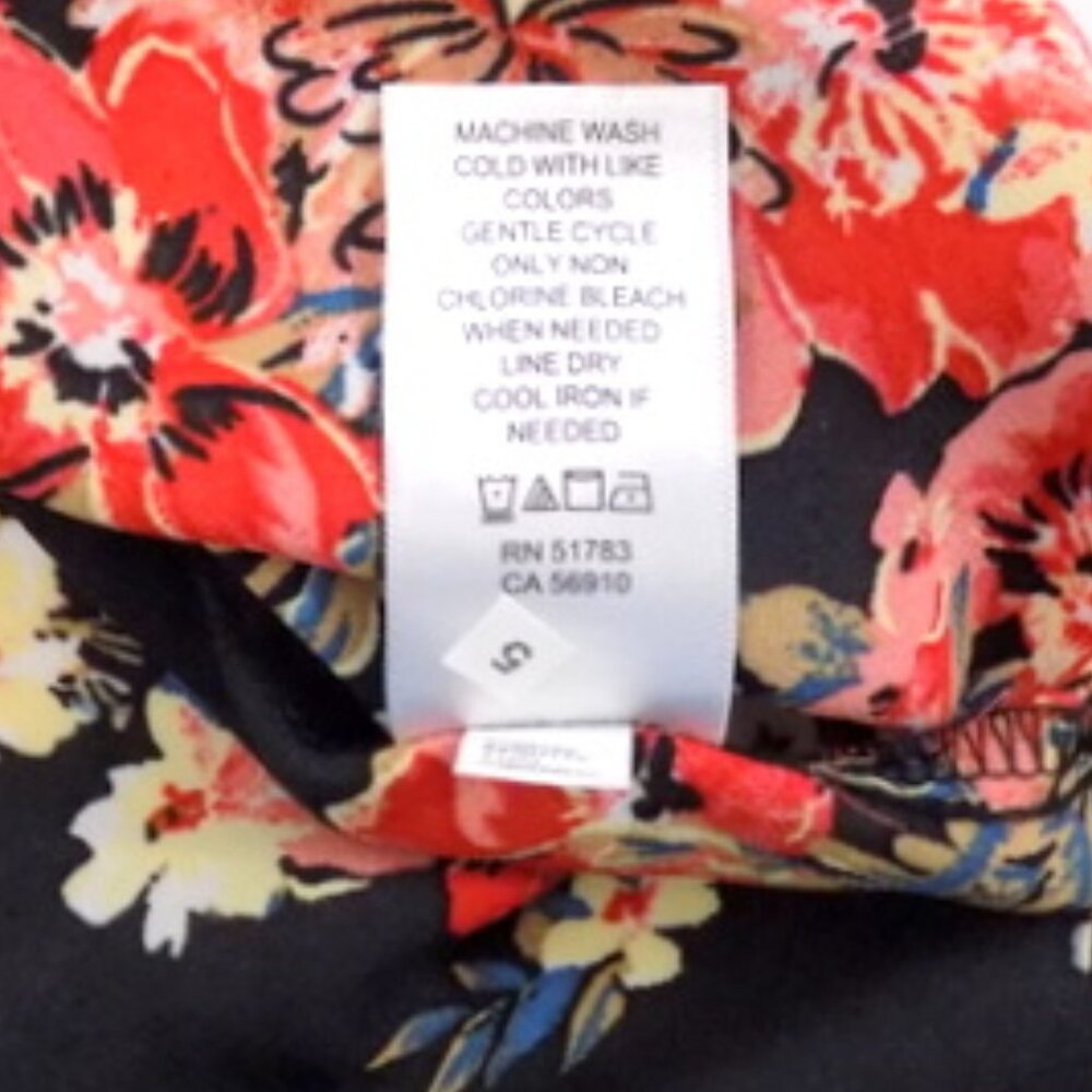 Maurices Women's Black Multicolor Floral Short Sleeve Top – Size: 3X - Picture 10 of 11